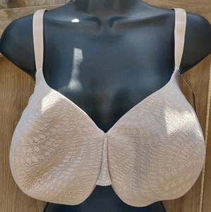 Bali Smoothing Underwire Lace Beige Bra Style DF3W11 NWT $44 Size 40DDD - Picture 1 of 8