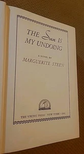 The Sun Is My Undoing by Marguerite Steen (1941, Hardcover) VTG 5th Edition - Picture 1 of 8