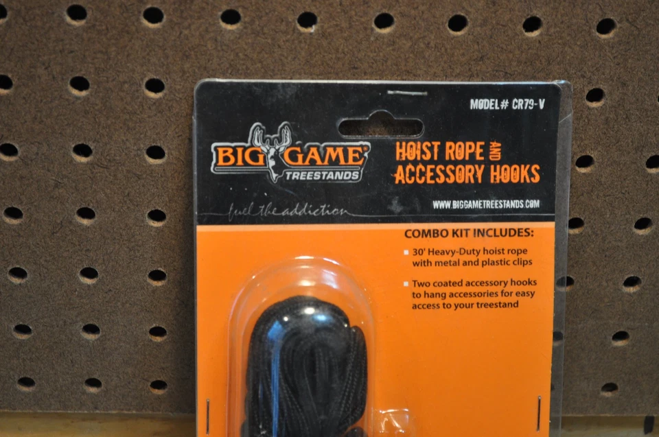 Cuerda de polipasto de nailon de 30 pies Big Game y ganchos accesorios Foto 1 de 4