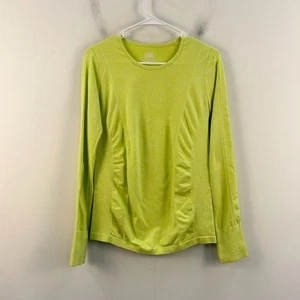 Athleta Girls Youth XL Yellow Athletic Top Shirt Long Sleeve Knit Fit 22235 - Picture 1 of 9