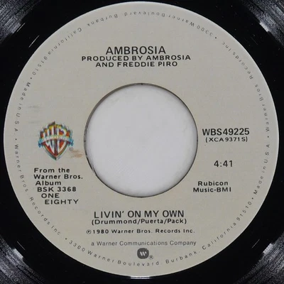 AMBROSIA Biggest Part Of Me WARNER BROS WBS49225 VG+ 45 RPM 1980 Art Rock 7" - Image 1 of 4