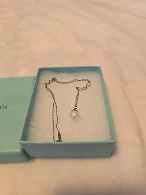 Tiffany & Co. Ziegfeld Drop Pearl Necklace With Box And Bag - Image 1 of 4
