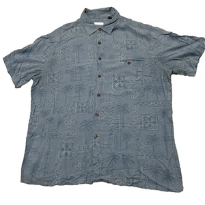 Moda Campia Moda Shirt Men XL Baby Blue Vintage Button Up Short Sleeve Casual XL - Picture 1 of 22