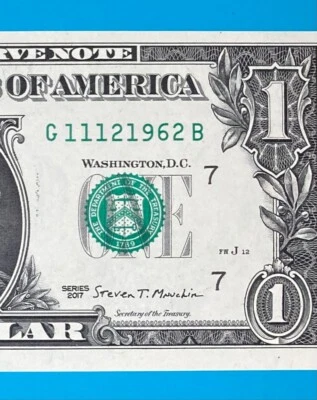 November 12, 1962 / 11 December 1962 : G 11121962 B BIRTHDAY $1 One Dollar Bill - Image 1 of 3