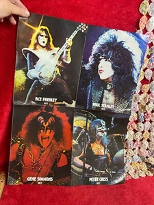 Vintage Kiss Poster Fold Out Pictures On Both Sides 1973-1977 Pin-Ups - Picture 1 of 9
