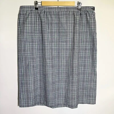 Vintage Country Sophisticates By Pendleton Womens 22W Silk Rayon Plaid Skirt - Image 1 of 4