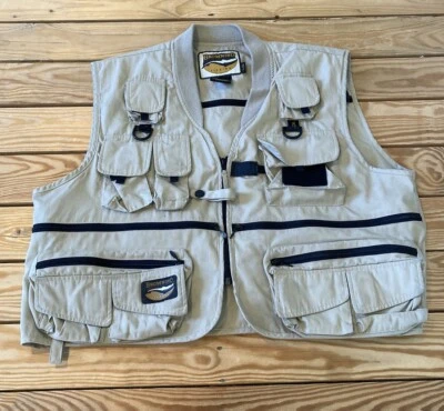 Browning Men’s Full zip Fishing vest size L Tan Q8 - Image 1 of 4