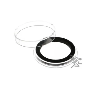 (5) Cápsulas de monedas anillo negro de alto relieve 38 mm Queen's Beast Air-Tite de 2 oz - Imagen 1 de 3