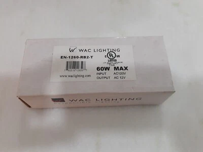 Lote de 6 transformadores eléctricos remotos WAC 120V entrada/12V salida 60W, negro - EN-1260-RB2 Foto 1 de 3