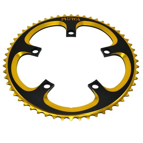 MOWA CNC 7075 Alloy Single Chainring Set 56T, BCD 130mm, Gold - Image 1 of 1