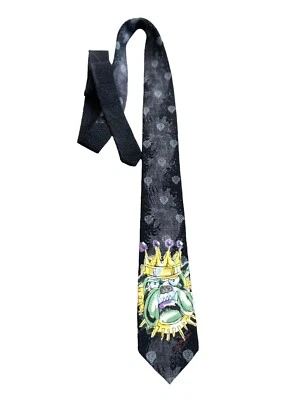 Corbata de cuello de seda Ed Hardy por Christian Audigier para hombre Bulldog Kings Crown Tigers Foto 1 de 4