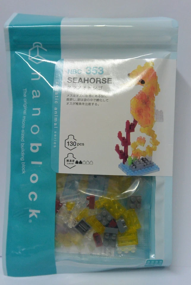 Nanoblock Building Blocks 130 Pieces - Seahorse - NBC_353 - Image 1 of 1