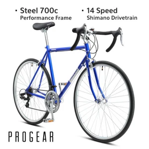 2023 PROGEAR RACER Classic/Vintage/Retro Style Drop Bar Road Bike Shimano 14 Spd - Picture 1 of 6