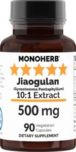 Jiaogulan 500 mg 90 Veggie Capsules (Extract 20:1, Vegetarian, Non-GMO & Glute - Picture 1 of 3
