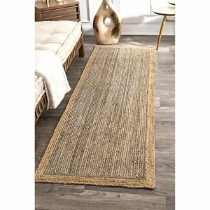 Runner Rug Jute Natural Rug Indian Braided Bohemian Rag Rug, Home Decor Carpet - Picture 1 of 9