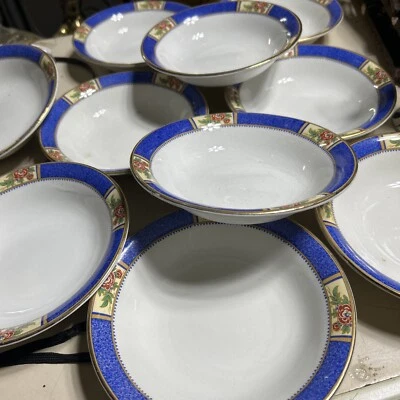 "Juego de 10 cuencos de postre vintage de cerámica de los años 30 descontinuados Albertsons ALL5" Foto 1 de 4