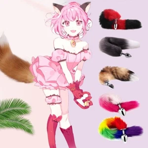 Furry Fox Tail Cosplay Metal Plug Roleplay BDSM Bondage Adult Insert Game - Bild 1 von 28