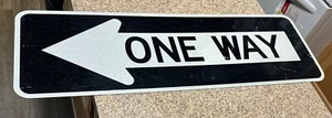 Authentic ONE WAY Left Street Sign Retired 36”x12” Aluminum Never Mounted - Picture 1 of 4
