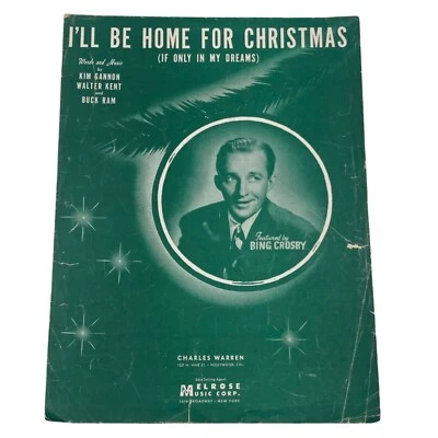 Partituras de colección 1943 I'll Be Home for Christmas If Only In My Dreams Bing Crosby Foto 1 de 4