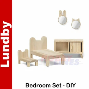 Lundby BEDROOM SET DiY paint finish and place Dolls House 1:18th scale Sweden - Picture 1 of 3