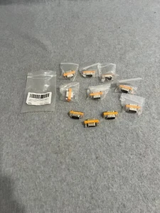 10pcs Mini Null Modem DB9 Male to DB9 Male plug Adapter Gender Changer Cross - Photo 1/3