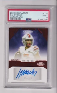 2023 SAGE ASPIRE AUTOGRAPH C.J. STROUD WITH PSA 9 GRADE - OHIO STATE BUCKEYES - Picture 1 of 1