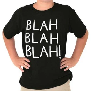 Blah Cute Talking Not Listening Attitude Girls Kids Youth Crew T Shirts - Picture 1 of 6