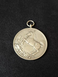 Alte Pferde Medaille Westfälisches Pferdestammbuch 800 Silber gepunzt ca. 1920 - Bild 1 von 7