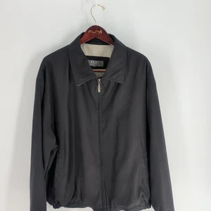 Crazy Horse Claiborne Co. Full Zip Collared Classic Track Jacket Black Size 2XL - Picture 1 of 9
