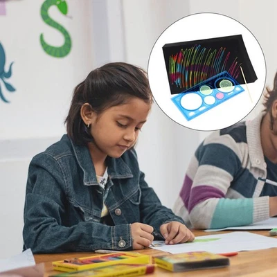  Color Scratcher Paper Scratching Tool Child Scraping Painting for Kids - image 1 of 4