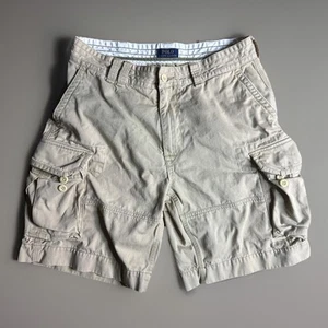 Pantalones Cortos de Carga Polo Ralph Lauren Para Hombre 34 Beige Clásico Polo Chino Sueltos Y2K - Imagen 1 de 20