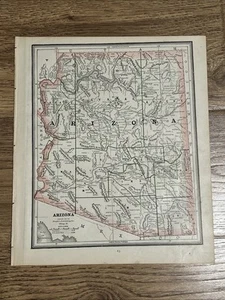 Antike Karte von Arizona von 1888 13,5”x11”,5” - Bild 1 von 6