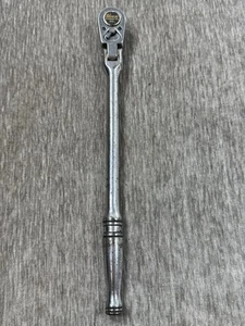 Snap-On F711A 3/8" Drive 11" Long Ratchet Standard Grip Handle Flex Head Vintage - Foto 1 di 11
