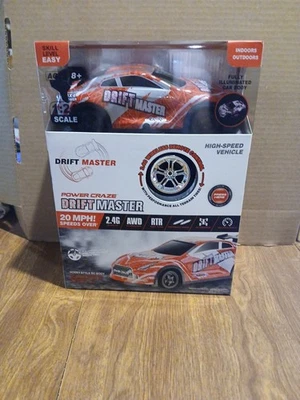 Power Craze Drift Master 1:24 Scale Drift Remote Control Car with Sounds🔴RED - Image 1 of 2