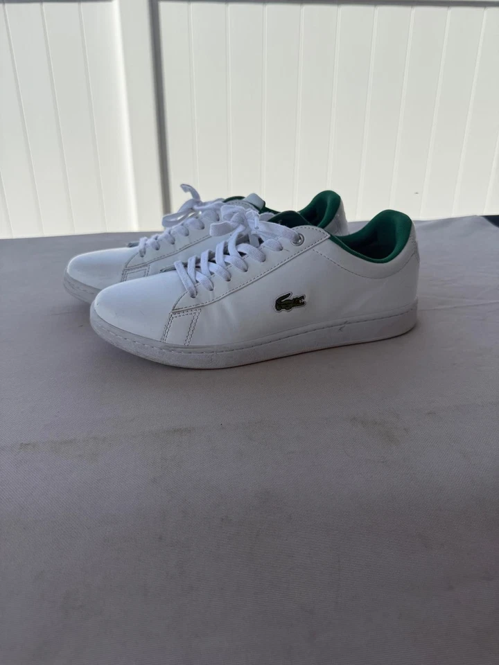 Zapatillas clásicas blancas Lacoste con ribete verde (unisex) M-7, W 8,5 Foto 1 de 1