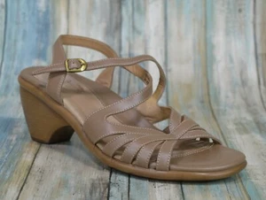 Dansko Strappy Wood Clog Heels Size 9.5 / 10 EUR 40 - Picture 1 of 11