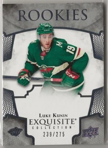 2017 2017-18 Exquisite Collection Rookies #R21 Luke Kunin 239/275 Minnesota Wild - Picture 1 of 2
