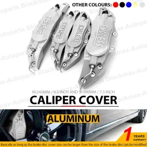 4x Disc Brake Caliper ABS Silver 3D ENDLESS Style Universal Car Truck Covers M+S - Picture 1 of 9