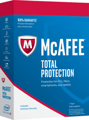 McAfee Total Protection 2022 1 Device 1 Year - FAST AUTOMATED Delivery By Email • 8.40£