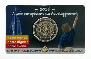 Coincard (FR) 2 Euro Sondermünze Belgien 2015"Jahr zur Entwicklung" - Bild 1 von 1