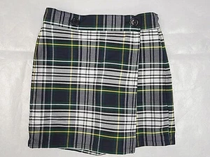 Niñas R/K Multicolor Cuadros Caja Plisada Culotte Uniforme Skort Reg, plu Talla 6-14 1/2 - Imagen 1 de 6