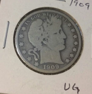 1909 50C Barber Half Dollar - Picture 1 of 2