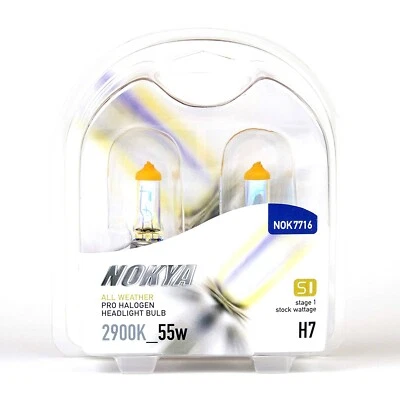 Nokya H7 All Weather S1 55W Halogen Headlight Fog Light Bulb NOK7716 1 Pair - Image 1 of 4