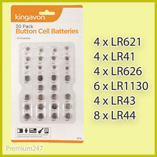 30 X Assorted Button Cell Watch Battery Batteries AG 1 / 3 / 4 / 10 / 12 / 13