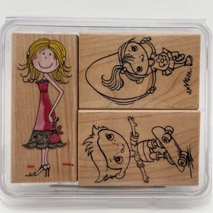 Penny Negro JENGIBRE 3843K, Stampendous Girl Salting Rope, Niño Skateboarding Set - Imagen 1 de 10