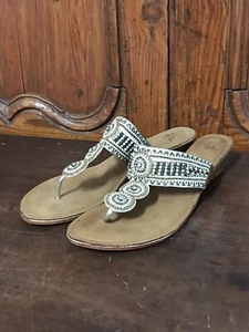 ANTHROPOLOGIE RAPHAELLA Z & L BOOZ SANDALIAS CON JOYAS ZAPATOS MUJER TALLA 9 - Imagen 1 de 6