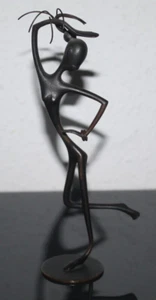 Figur, Metall, Hagenauer Wien, WHW, Tänzerin, Afrikanerin, selten - Bild 1 von 15