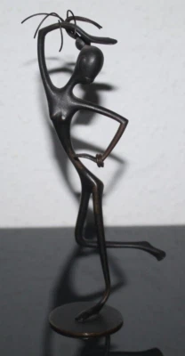 Figur, Metall, Hagenauer Wien, WHW, Tänzerin, Afrikanerin, selten - Bild 1 von 4