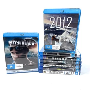Blu-Ray 8x Movie Lot The Fog, Planet Of The Apes, Pitch Black, 2012, Meg 2 NEW - Picture 1 of 5
