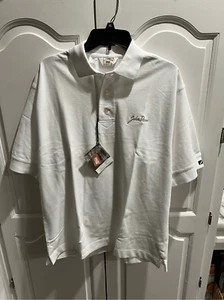 Camisa de golf informal polo con cuello cortador y buck blanca grande John Deere para hombre - Imagen 1 de 10